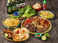 オープン記念価格！【春・夏BBQ】お肉も魚介も楽しめる！！スタンダードBBQコース　～食べ飲み放題付き～