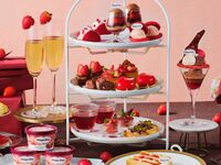 【3月平日：いちご＆チョコ・バレンタインルージュのミニパフェ付】★苺カクテルプレゼント★ストロベリー＆チョコレートのアフタヌーンティーwithハーゲンダッツ（2時間カフェフリー2/4～）