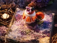 【記念日〜百花繚乱 紫陽花〜(4/14~)】乾杯オリジナルカクテル付 ☆紫陽花のフラワーBOXでお祝い★春の特別コース（乾杯/いちごのケーキ付）