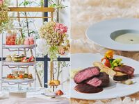 【ステーキランチ】初夏のいちごと抹茶アフタヌーンティー（平日）