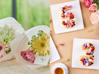 窓際席【誕生日・記念日】数字が選べるナンバーケーキ・ミニブーケ付！国産牛フィレ厳選食材などを使用した豪華フルコース！乾杯ドリンク付<2名様専用>