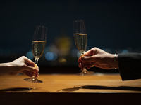 Yasaka "Sakura" Dinner Course + a Glass of Rosé Champagne