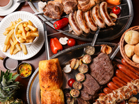 ★OPEN特別価格【月-木ディナー限定】【2H食べ放題】クラフトビール3種飲放題付！20種シュラスコ＆サラダ＆カレー…7,000yen⇒5,600yen 2名様～