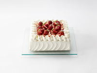 【グランビレッジ会員様】　デコレーションケーキ　「スクエアストロベリー」（20ｃｍ×20ｃｍ）　【当日代金引換用】