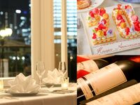 【個室★大切なお祝いを、プライベート空間で】大人気ナンバーケーキ付！スパークリングワインボトルとWメインを楽しむディナー 2名様～