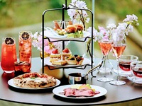 WEB限定 15%OFF!!【桜イブニングハイティー】奈良食材×イタリアンの豪華スタンド＆窯焼きピッツァとローストビーフ＋今だけシャンドンロゼスパークリング含む90分フリーフロー