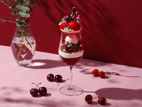 Weekdays: Cherry Parfait, savory items & 2 drinks