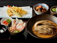 [Wochentags] Marinierte Dorade mit Reis und Tempura-Soba-Set