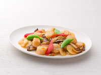 ﾃｲｸｱｳﾄ25.ホタテと野菜のオイスターソース炒め