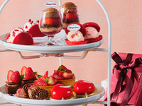 🍃テラス席確約🍃【平日】◇マリアージュフレール社 紅茶1ポット付き◇ストロベリー＆チョコレート アフタヌーンティー withハーゲン ダッツ