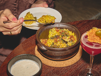 【BIRYANI LUNCH】前菜盛り合わせ＋ビリヤニのプレートランチ＋ドリンク