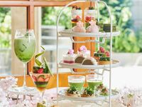 ＜早期予約特典！10％OFF＞2時間カフェフリー【平日：濃厚宇治抹茶＆ほうじ茶のパフェ＜ミニサイズ＞付き】抹茶と桜のアフタヌーンティ with 祇園辻利