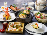 [Sugashima course] 6 dishes including seafood such as tiger prawns, spiny lobster, abalone, and rice in a clay pot