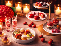 【イブニングティー】ストロベリーアフタヌーンティー（スタンド提供）