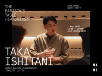 【5月1日(金)】ゲストバリスタ　タカ