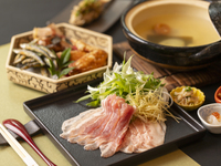 【豪華2時間飲み放題付】究極の比内地鶏料理や国産豚のしゃぶしゃぶを嗜む『錦』全7品6,000円