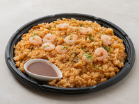 Crab and shrimp pilaf with Amerique sauce (serves 2–3)