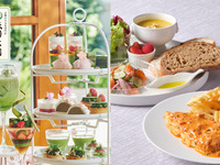 ◆◇10%OFF◇◆～5/11まで【ランチプレート付き】抹茶と桜のアフタヌーンティ with 祇園辻利（食後カフェフリーつき）