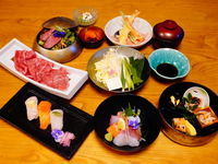 KAJIYA WAGYU Beef Shabu-shabu Hot-pot e conjunto de jantar de sushi