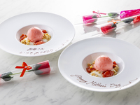 【母の日プラン】乾杯シャンパン1杯付きランチAコース+メッセージプレート付きデザート+ソープフラワー