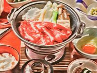 【ランチ限定】　彩膳（いろどりぜん）　＜すき焼御膳＞　　　　　　　　　　（黒毛和牛特上ロース）　7,150円