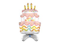 Birthday balloon (standing type) 44cm x 97cm x 24cm