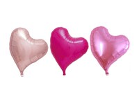 Heart balloon, 32cm x 34cm, one piece from a selection of warm colors.