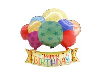 Birthday balloon, 68cm x 70cm