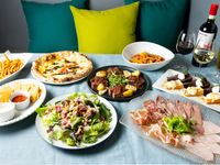 [Upgrade your meal! Ryogoku Terrace Enjoyment Plan] A highly satisfying plan that includes appetizers, pasta, pizza baked in a wood-fired oven, and even a main course ★ Includes 150 minutes of all-you-can-drink (last order 30 minutes before closing) including 2 types of draft beer that you can pour yourself and 6 types of draft wine!