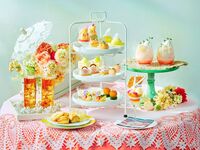 2時間カフェフリー【土日祝：パフェ（ミニサイズ）付き】～桃とメロンの香り～Peach Vacances afternoon tea