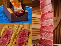 個室確約　夏の【姉妹店 銀座ちかみつ焼肉百名店2025受賞記念コース】「厳選和牛の蟹・いくらユッケドッグ」「厳選ヒレ肉の旨辛ブリオッシュカツサンド」更に厳選された焼き物6種を部位に合わせた薬味で提供