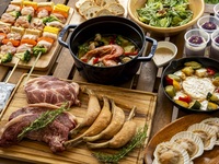 テーブル席　プレミアムBBQ＆花火イベント観覧セット（夜）