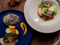  Live abalone, fish of the day,＆Beefsteak  course