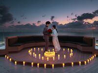 スターライトプラン【1日1組限定★プロポーズ】ディナー+乾杯酒+東京湾を望むルーフトップ演出