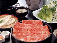 【Japanese Wagyu Shabu-shabu Course 120g /黒毛和牛しゃぶしゃぶ 120gコース】