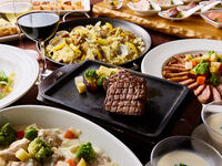 【前日迄の予約│飲み放題付☆前得プラン】　6月週末限定ファミリーディナーブッフェ食べ放題＋アルコール飲み放題￥7,500→￥6,500★
