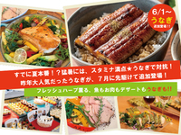 6/1~  うなぎ追加登場★フレッシュハーブ薫る　魚もお肉もデザートも！アルコール飲み放題【土日祝】2部