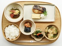 % Japanese breakfast set: Kyoto white miso grilled black cod in Saikyo miso.