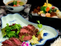 ♦【個室確約！！】個室プラン 仙台名物牛タンと仙台牛モモ肉が一緒に愉しめる彩り会席　嵯峨