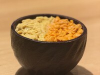 うに二色丼（ムラサキウニ・バフンウニ各50g）【選べるうに丼締めコース】　『期間限定！6月8日～7月18日まで』