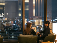 ★35% OFF / Guaranteed Night View★ Matcha-scented Japanese Night Afternoon Tea + Matcha Float + Souvenir + Unlimited Stay Time <Standard>