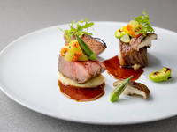 Menu de saison 季節のフレンチコース（メイン黒毛和牛ランプ肉）　
