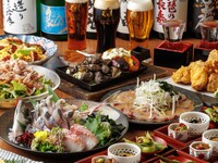 【旬を堪能】天然関あじ姿造りと滋賀銘酒を堪能！鰻寿司も付いた贅沢プラン★飲み放題付6,000円