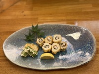 Full course meal featuring fresh conger eel