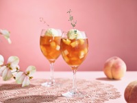 アフタヌーンティーセット　オプションドリンク　Peach Tea Float