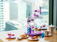 開業9周年記念【平日20名様/WEB24%OFF】コンラッドサマーベア付「Purple Moment (パープル・モーメント)」アサイー＆ベリーアフタヌーンティー