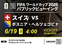 【6/19（金）スイス VS ボスニア・ヘルツェゴビナ】⚽サッカー観戦パック3時間