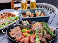 [Dinner] Beer Garden 　★premium・seafoods&meat plan+ alcohol drink included