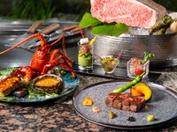 琥珀 －こはくー  米沢牛と伊勢海老、鮑、フォアグラ 鉄板焼コース（8/1～）