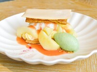 (7/3～)【ランチ】《平日限定》ル・ブール・ノワゼット名物デザート“和歌山あらかわ白桃のミルフィーユ”が食べられるデザートコース（全4品）